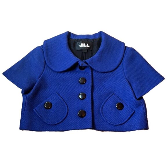 🆕 JILL STUART Cropped royal blue Jacket size 6 - Picture 1 of 8